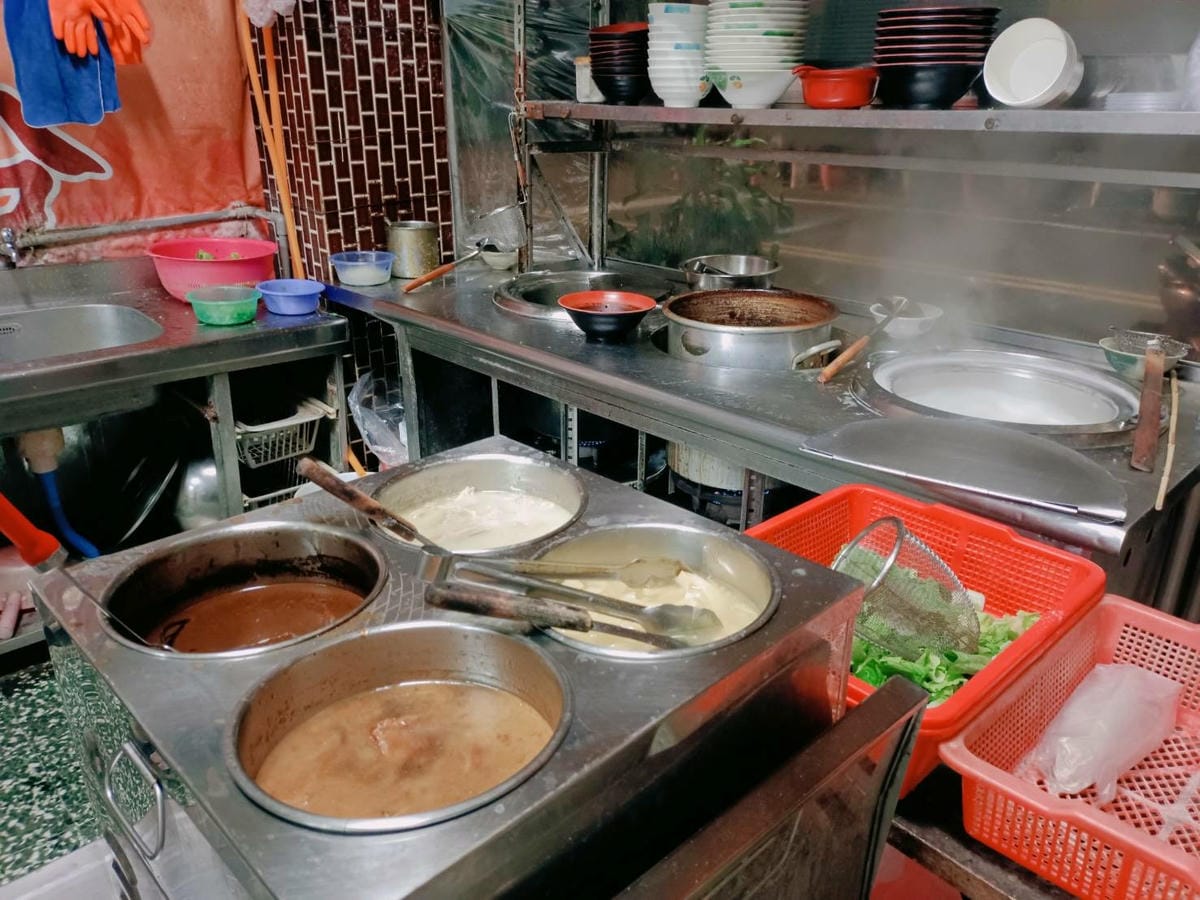 調理區,大湖麵店,大湖牛肉麵
