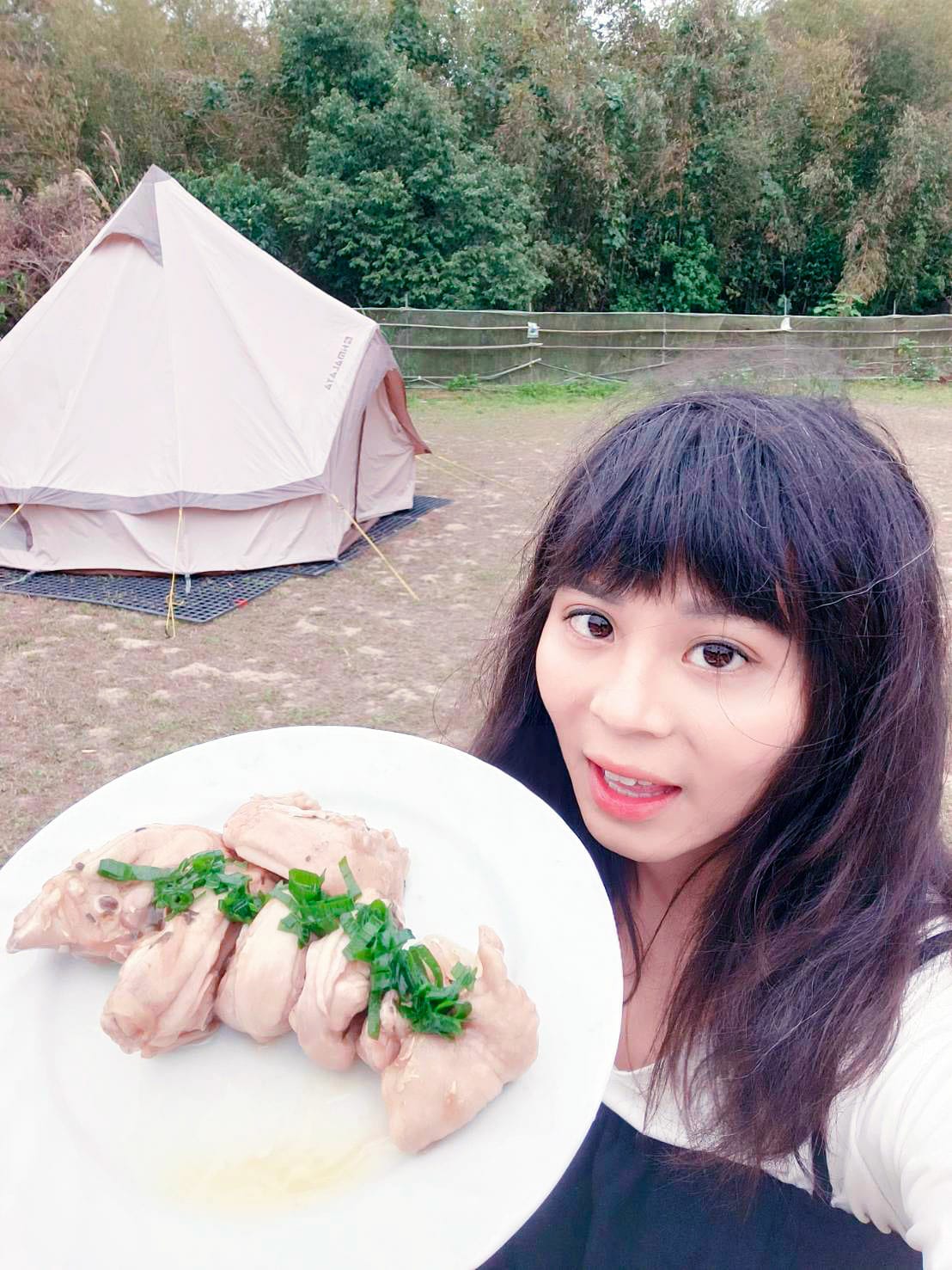戶外美食,油蔥雞料理,露營自拍照 戶外美食,油蔥雞料理,露營自拍照