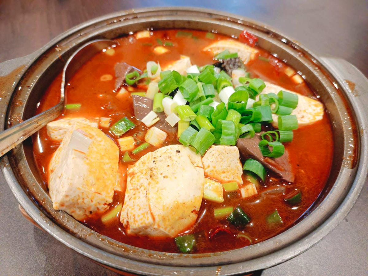 麻辣鴨血豆腐,大湖熱炒,來客鍋熱炒