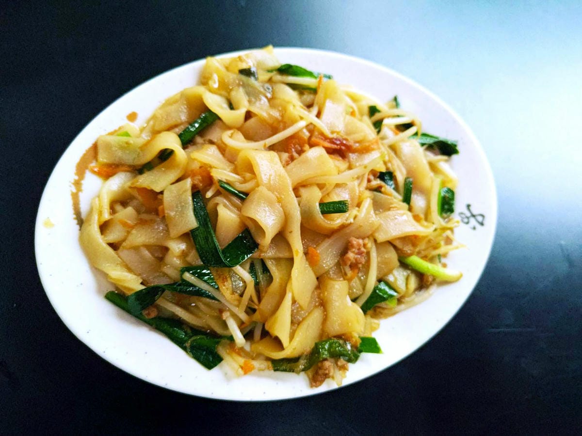 炒粄條,汶水小吃情境照,台三線重機美食攤