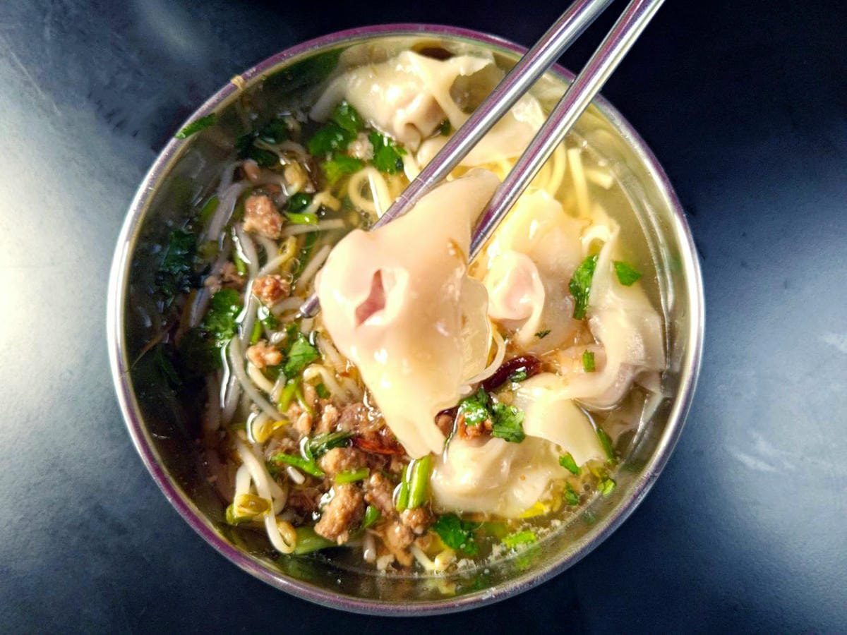 餛飩麵,大湖汶水在地麵攤,汶水小吃介紹