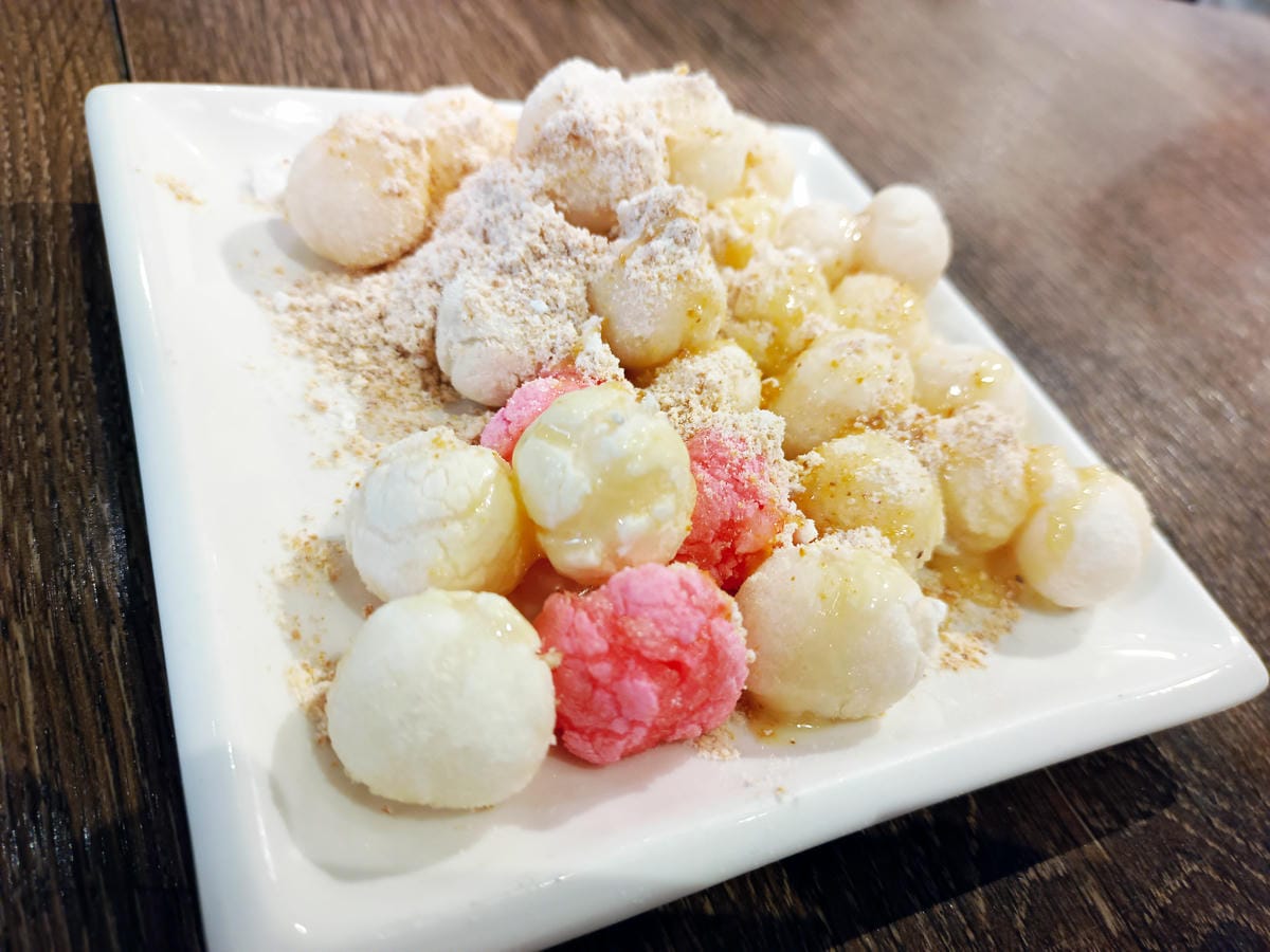 炸紅白湯圓,六木配著吃,豐原木林森早午餐
