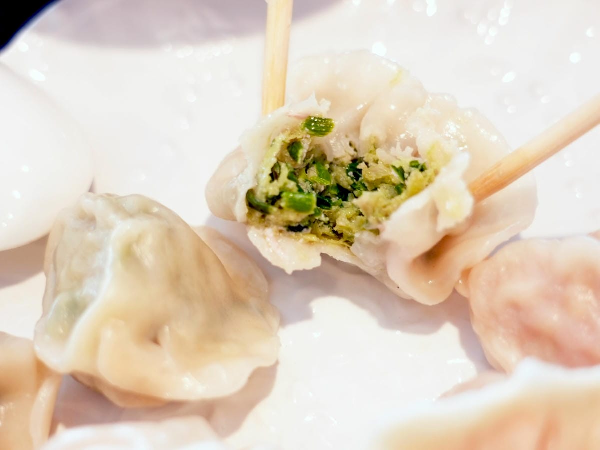 水餃特寫,牛宮水餃,韭菜水餃