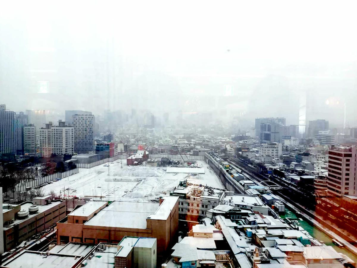 戶外雪景,韓國自由行,空中花園東大門金斯敦飯店 戶外雪景,韓國自由行,空中花園東大門金斯敦飯店