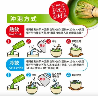 沖泡比例,辻利抹茶沖泡飲,沖泡飲品推薦 沖泡比例,辻利抹茶沖泡飲,沖泡飲品推薦