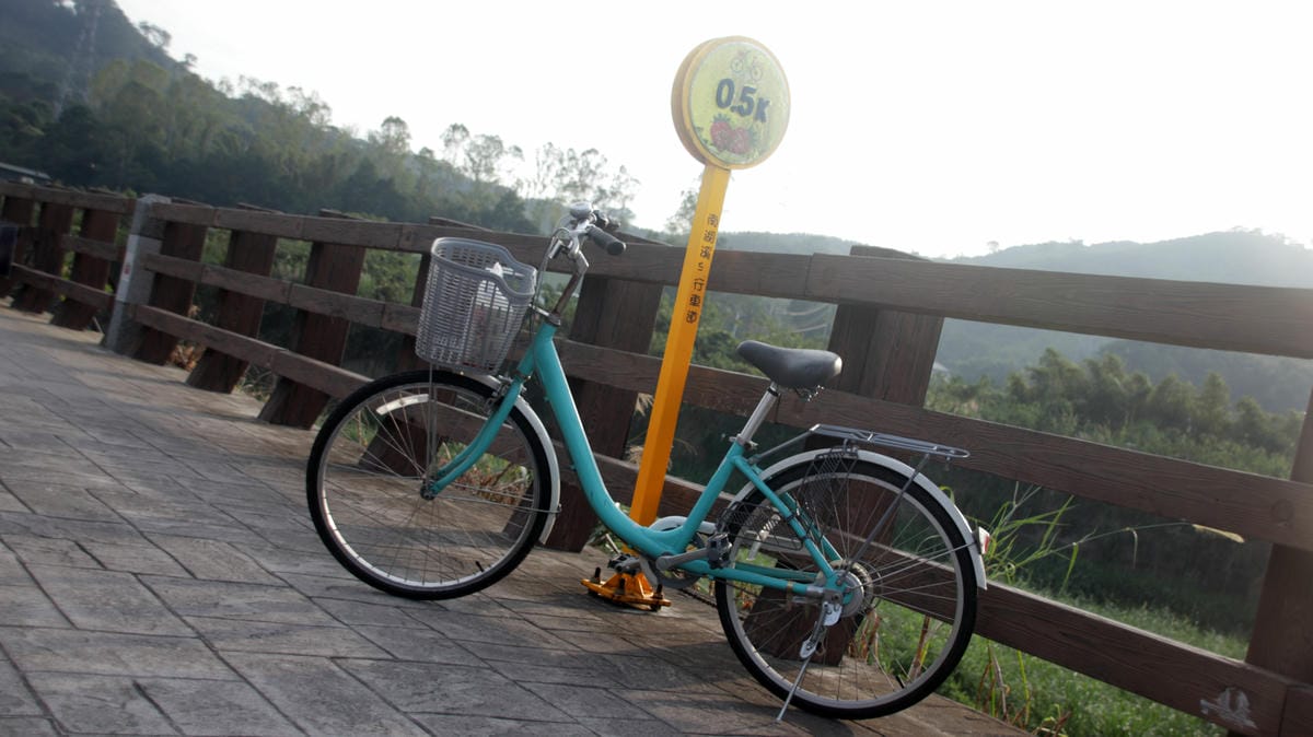 自行出路線,0.5公里路標,南湖溪堤岸自行車道