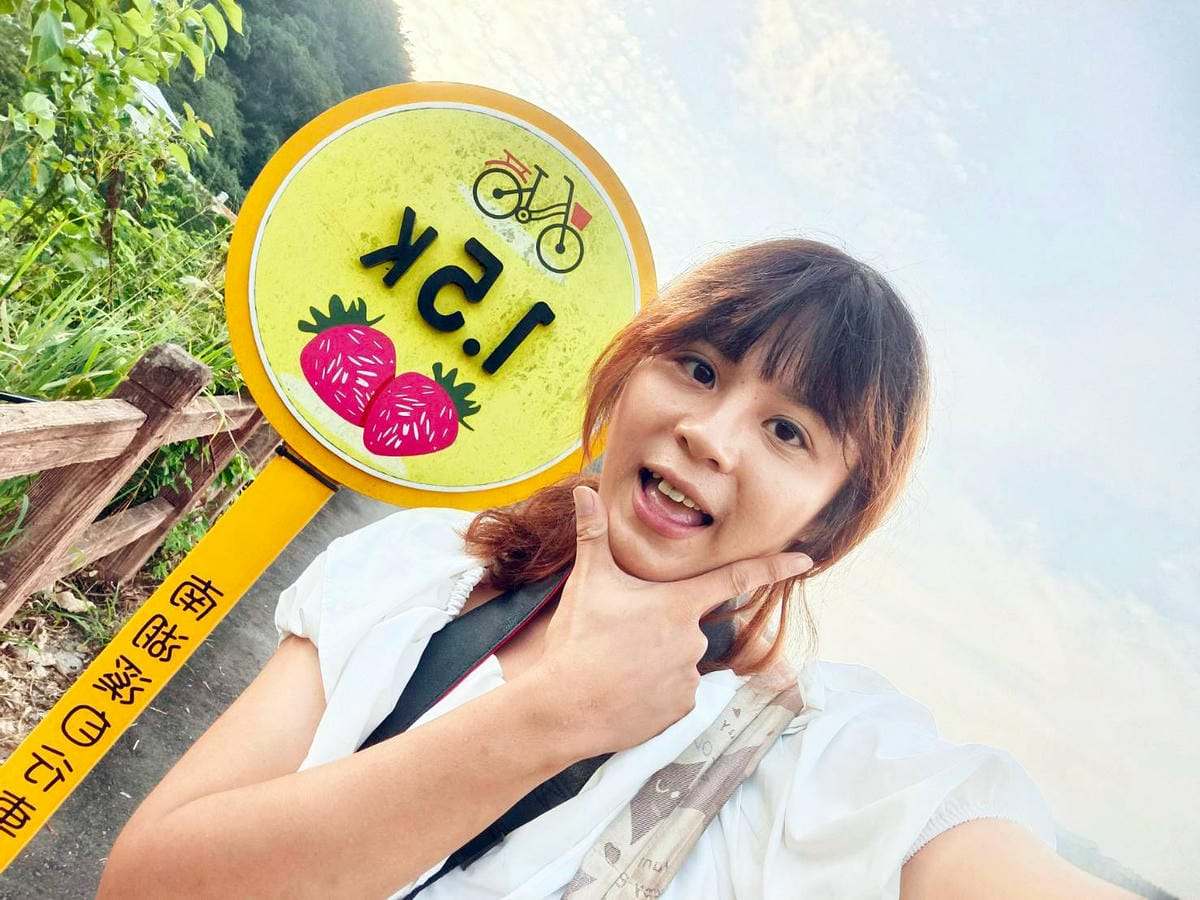 自行車路標,南湖溪堤岸自行車道,自行車旅遊