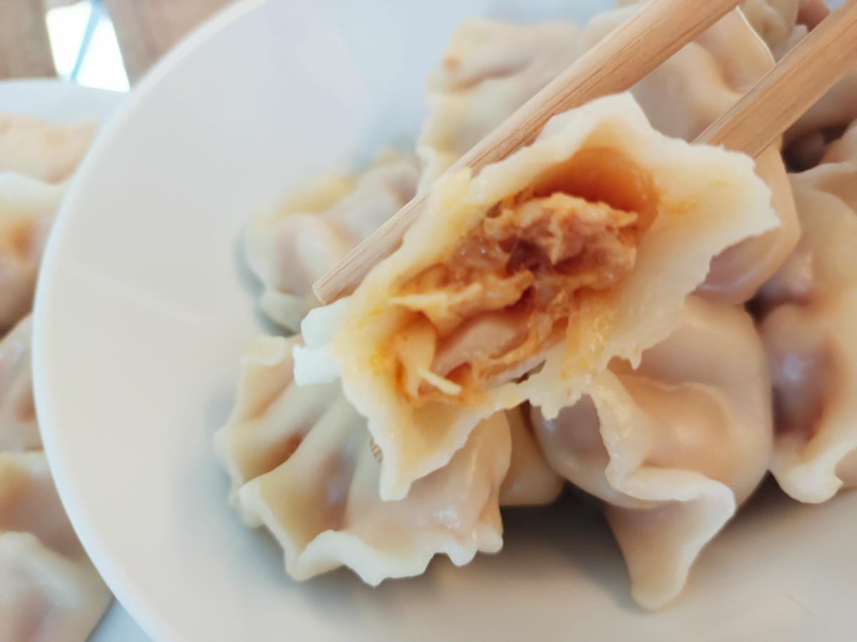 素食推薦,麻辣植物肉水餃,冷凍水餃內餡
