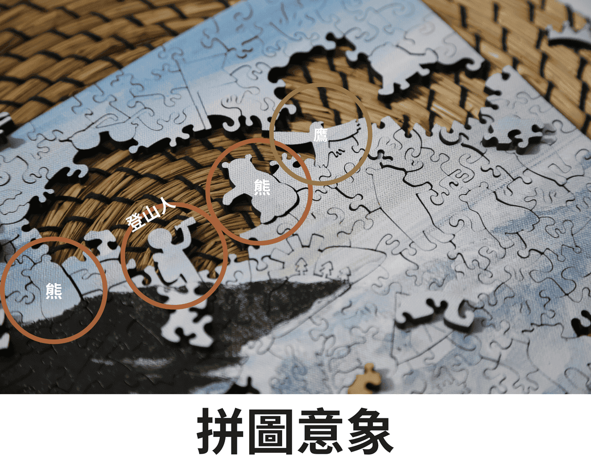 拼圖意象,木質拼圖,海裡魚拚圖