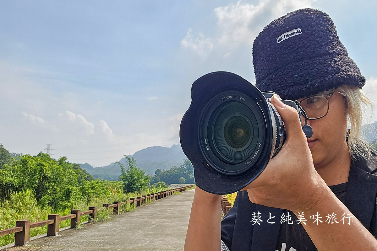 苗栗獨旅大湖一日遊金針花堤防攝影